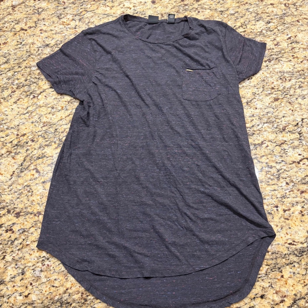 Scotch & Soda Amsterdam Couture Gray Marl Flecked Pocket T-Shirt Large ws